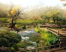 Схема вышивки «пейзаж»