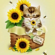 Схема вышивки «Bee Happy»