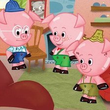 Схема вышивки «три поросенка»