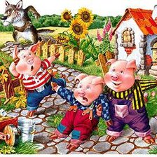 Схема вышивки «три поросенка»