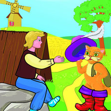 Схема вышивки «кот в сапогах»