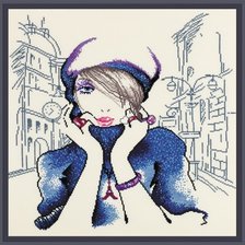 Схема вышивки «Парижанка №2»
