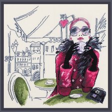 Схема вышивки «Парижанка №3»