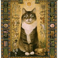 Схема вышивки «кот-телец»