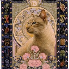 Схема вышивки «кот-стрелец»