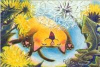 Схема вышивки «счастливый кот»