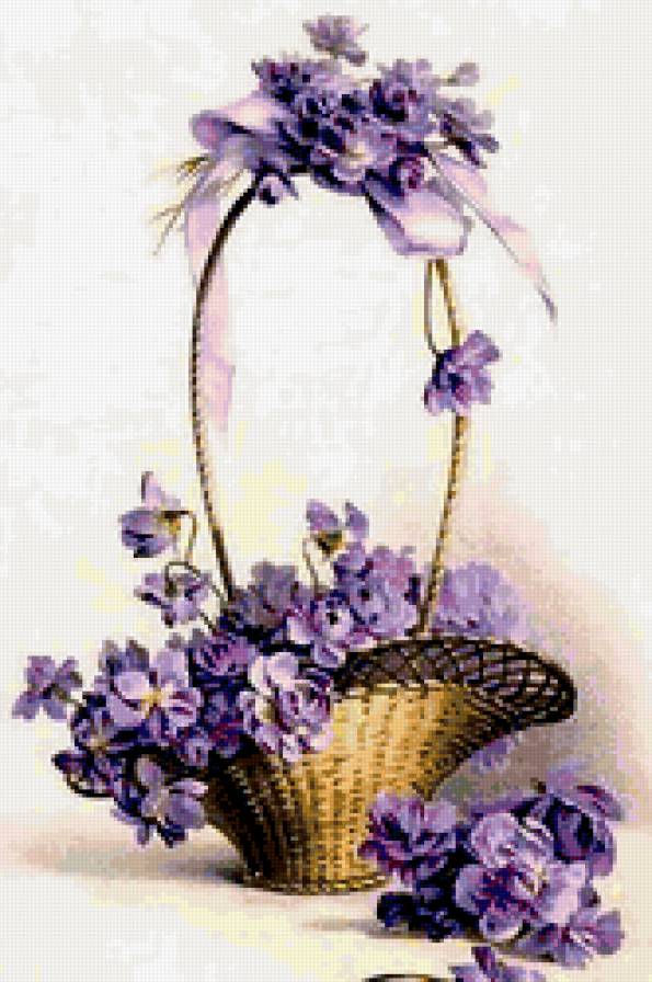 фиалки - , натюрморт, природа, букет, цветы, романтика - предпросмотр