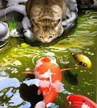 Схема вышивки «ловись рыбка большая и маленькая...»