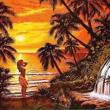 Схема вышивки «девушка»