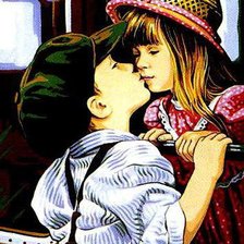 Схема вышивки «Прощание в поезде»