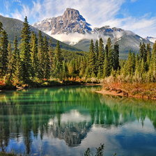 Схема вышивки «горы»