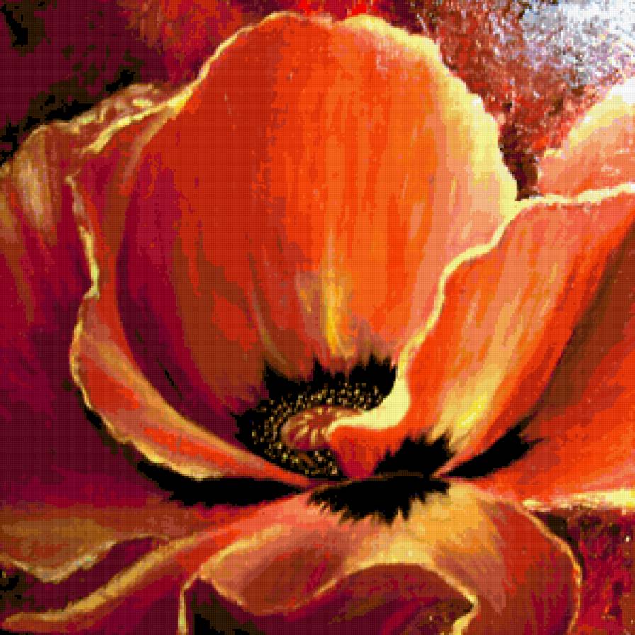 маки  (1 часть Триптихa) - маки, диптих, полиптих, подушка, цветы, мак, триптих - предпросмотр