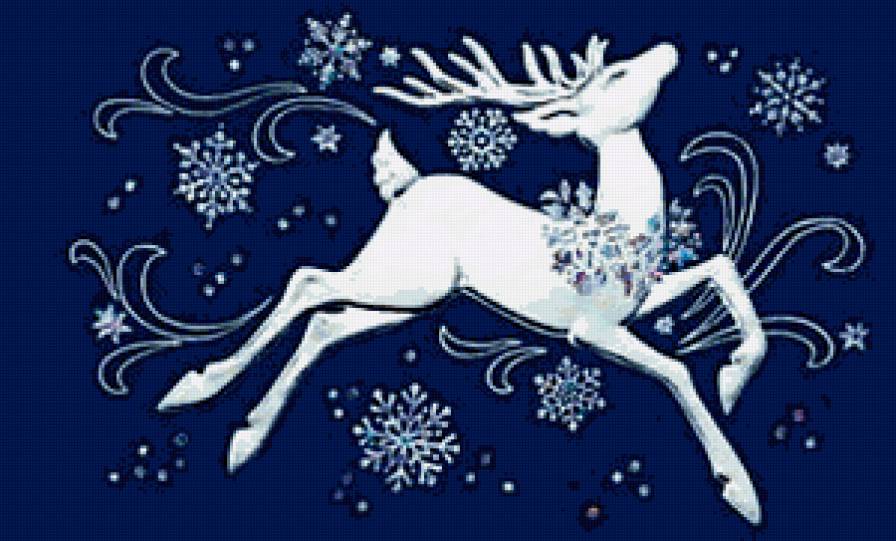 Серебряное копытце - сказки, снежинки, сказка, олень, зима, олени, олененок - предпросмотр