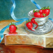 Схема вышивки «клубника»