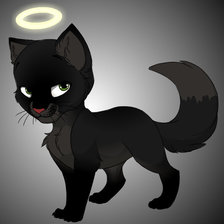 Схема вышивки «ангельский котик»