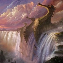 Схема вышивки «водопад»