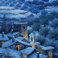 Схема вышивки «городской пейзаж»