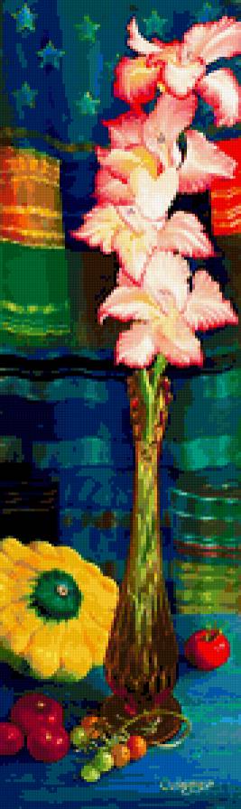 натюрморт - гладиолусы, цветы, натюрморт - предпросмотр