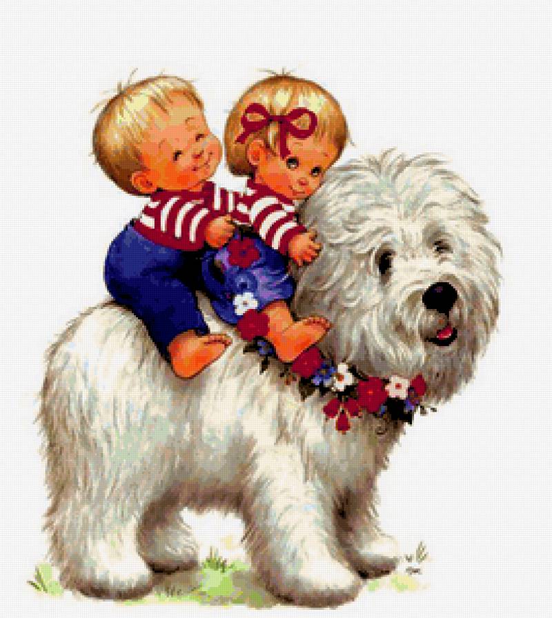 детское - люди, собаки, девушка, детское, дети, девочка, женщина - предпросмотр