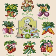 Схема вышивки «время готовить»