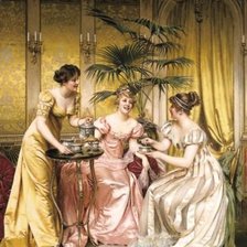 Схема вышивки «три леди»