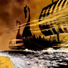 Схема вышивки «Драккары»