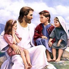 Схема вышивки «Исус и децата»