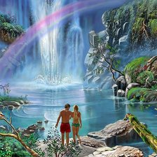 Схема вышивки «У водопада»