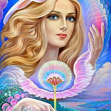 Схема вышивки «Лик ангела»