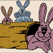 Схема вышивки «Кролики»