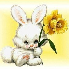 Схема вышивки «зайка»