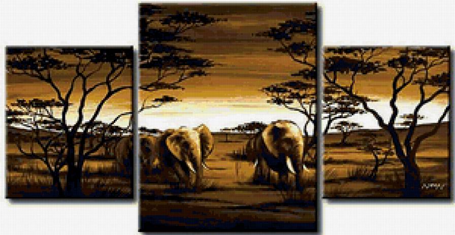 триптих саванна - триптих - предпросмотр