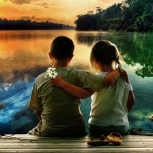 Схема вышивки «у реки»