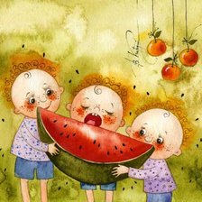 Схема вышивки «апельсины и арбузы»