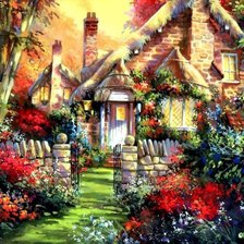 Схема вышивки «дом»