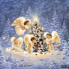 Схема вышивки «ангелы»