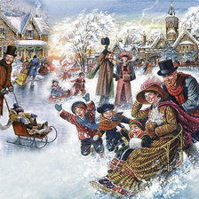 Схема вышивки «зима»