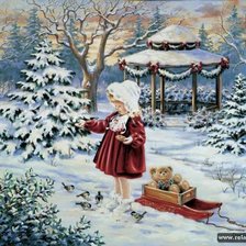 Схема вышивки «девочка»