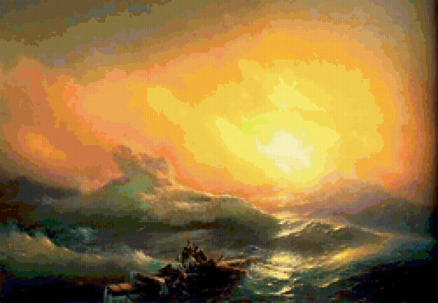 Девятый вал - каптины, море - предпросмотр