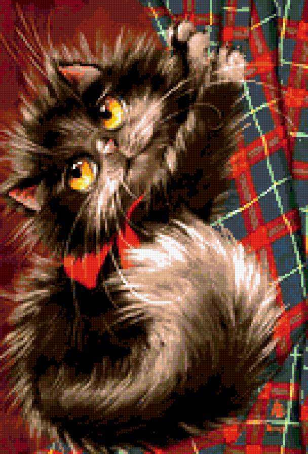 котик-шалун - животные, картина, кошки - предпросмотр