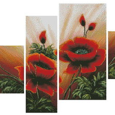 Схема вышивки «маки2»