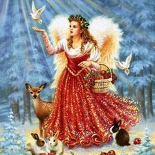 Схема вышивки «ангел»