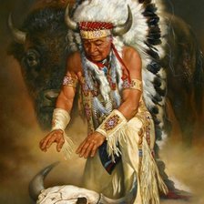 Схема вышивки «шаман»