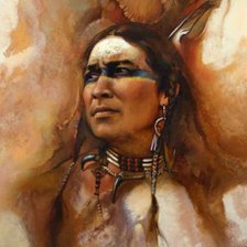 Схема вышивки «воин гуронов»