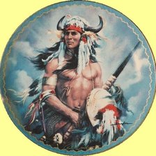 Схема вышивки «индеец»