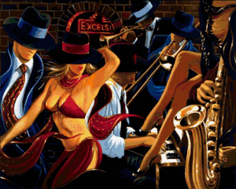 картина - женщина, мужчина, образ, музыка, люди, двое, танец, пара, вдвоем - предпросмотр