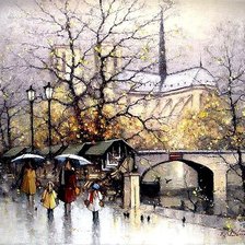 Схема вышивки «город»