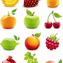 Схема вышивки «Фрукты»
