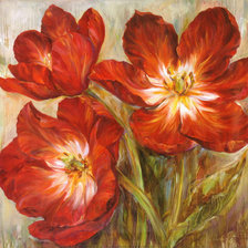 Схема вышивки «тюльпаны»