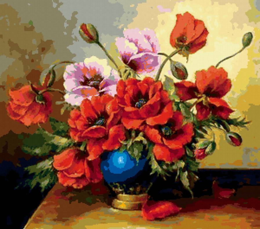 маки - цветы, маки, букет - предпросмотр